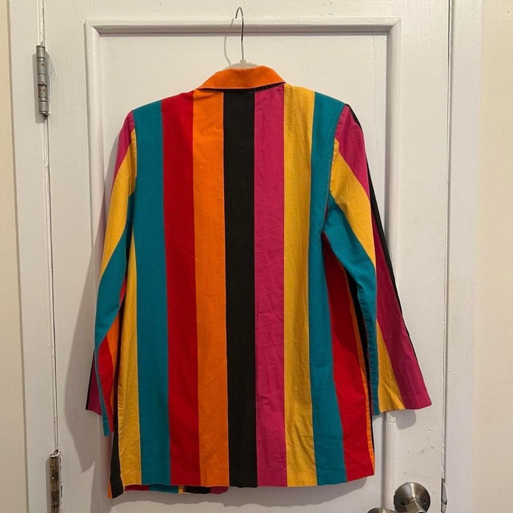 Vibrant Multicolor Striped Jacket - image 3